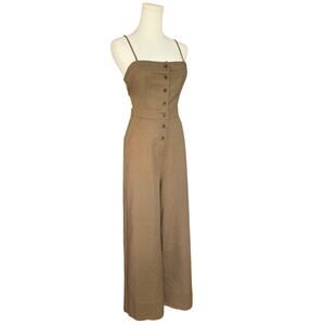 LULUS Button Up Open-Back Pocket Jumpsuit